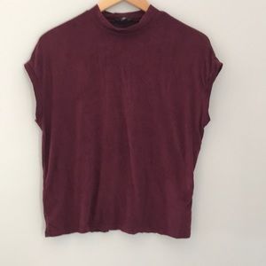 Maroon Suede Shirt